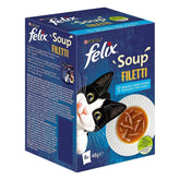 Felix Soup Cat Food Fish Selection Tender Strips 6 48g Pack of 6